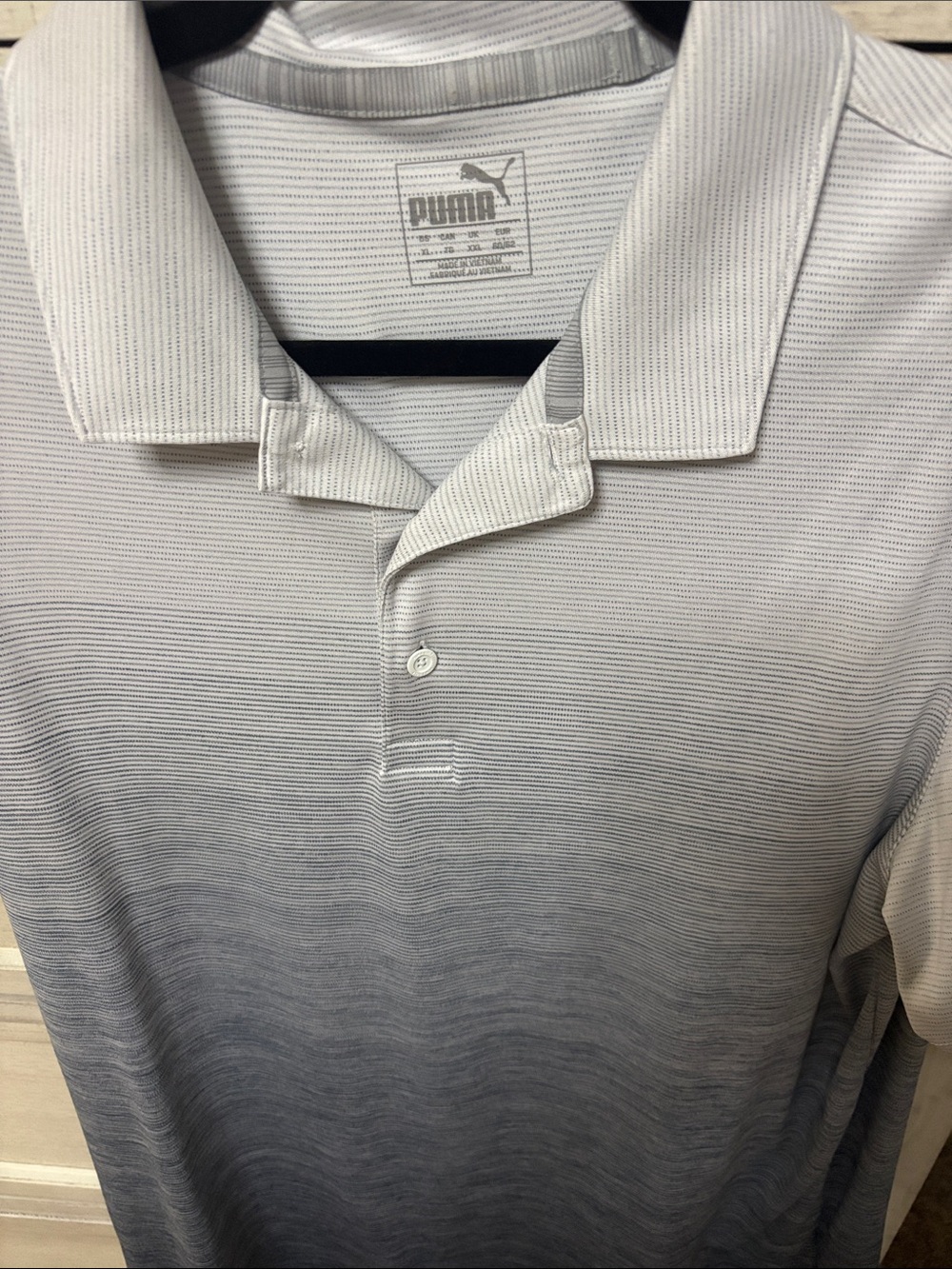 Puma White to Blue Ombre Polo